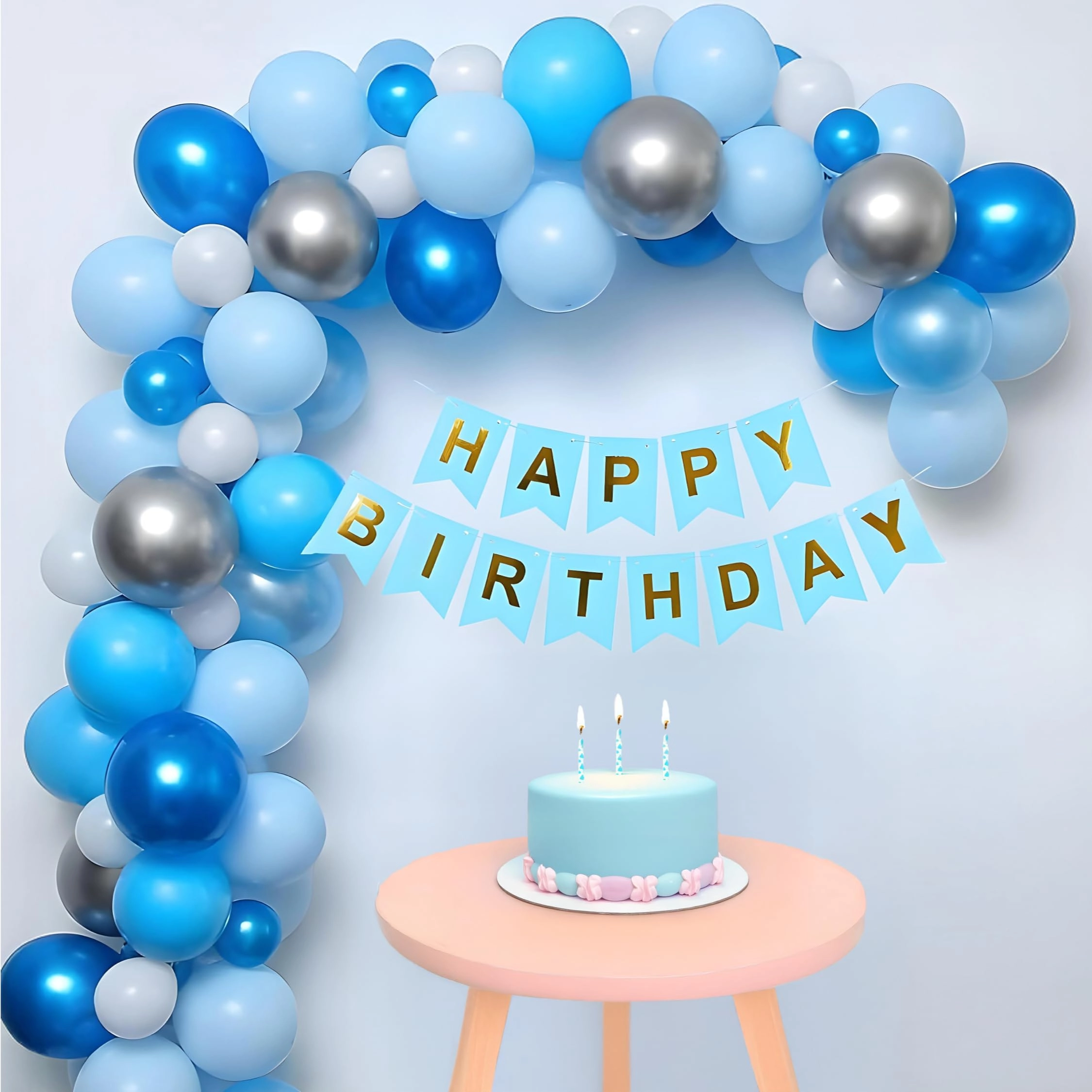 Happy Birthday Decoration Kit - 56Pcs Birthday