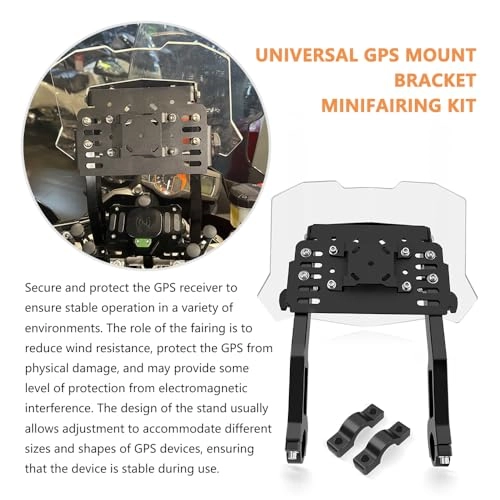 Multi-function Bracket Windshield Fairing Kit - FOR 450 Scrambler 2024 2023 Black Handlebar Mount