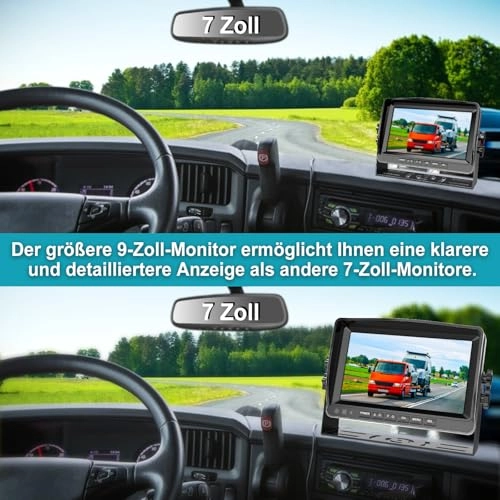 Dual Split Screen Monitor + Rear View Camera - Wired 1080P