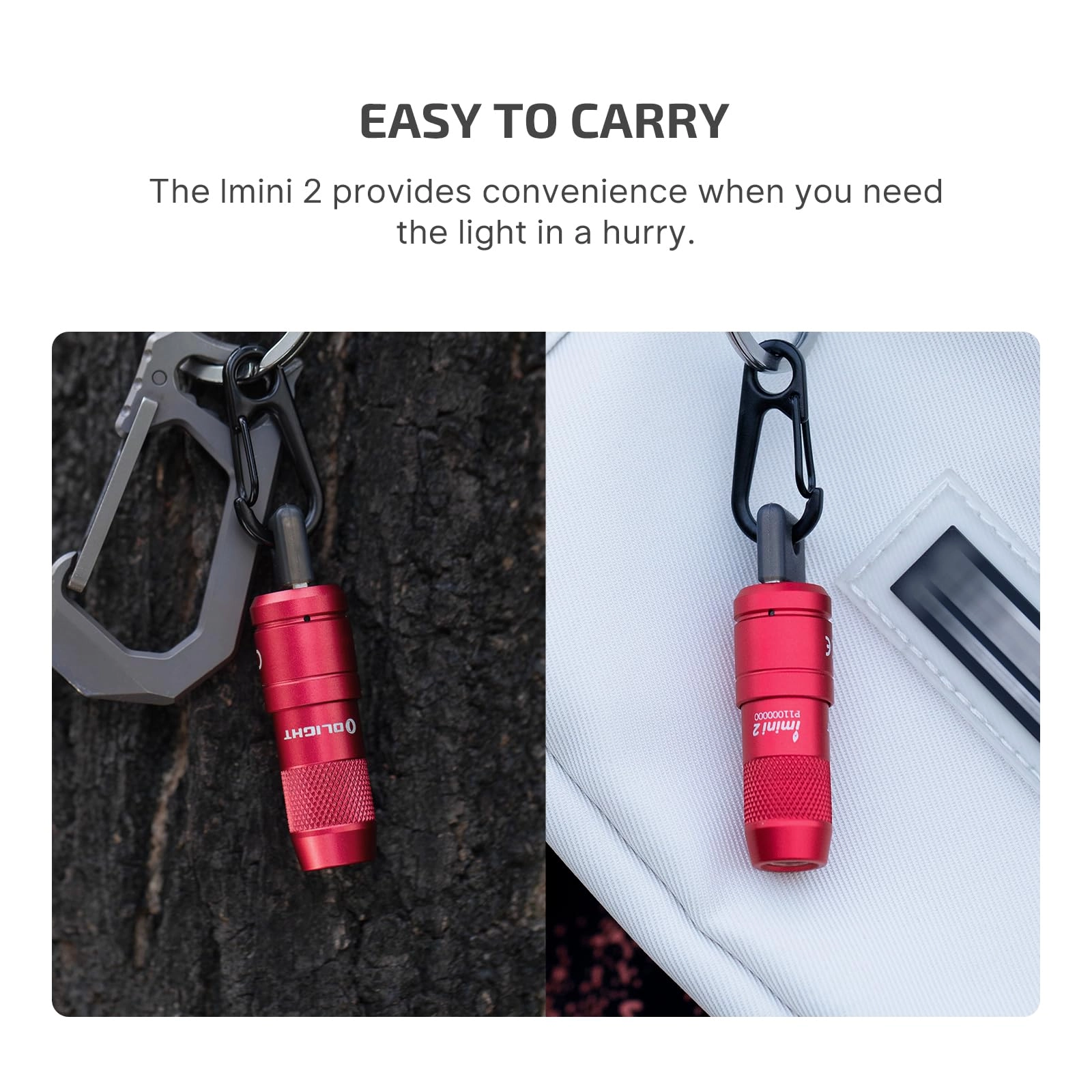 IMINI 2 Keychain Flashlight Rechargeable (50lm)