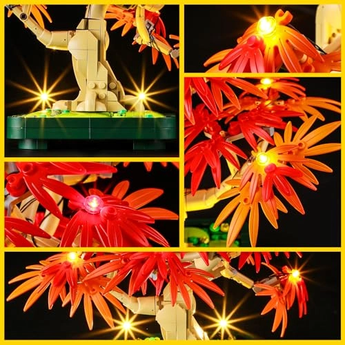 Light Kit for LEGO 10348 Japanese Red Maple Bonsai Tree - Plastic Japanese Red Maple Bonsai Tree
