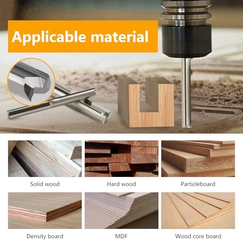 Straight Router Bits Set - 1.0mm 1.5mm 2.0mm 2.5mm 3.175mm 1/8 Inch