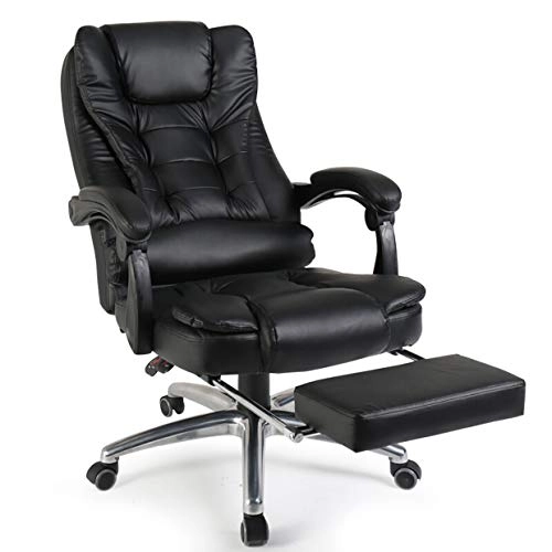 Desk Chair - PU Leather Brown High Back