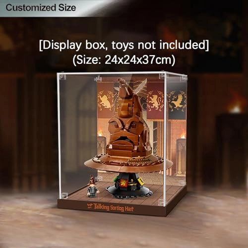 Acrylic Display Case for Lego 76429 Talking Sorting Hat - 24 x 24 x 37 cm