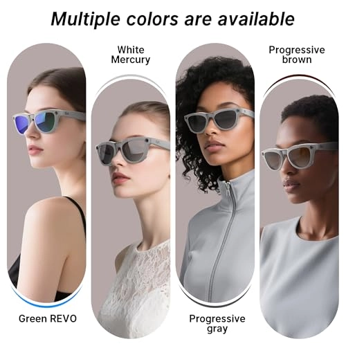 Polarized Clip for Ray-Ban Meta Skyler - 4Pcs Silver+Grey+Brown+Green