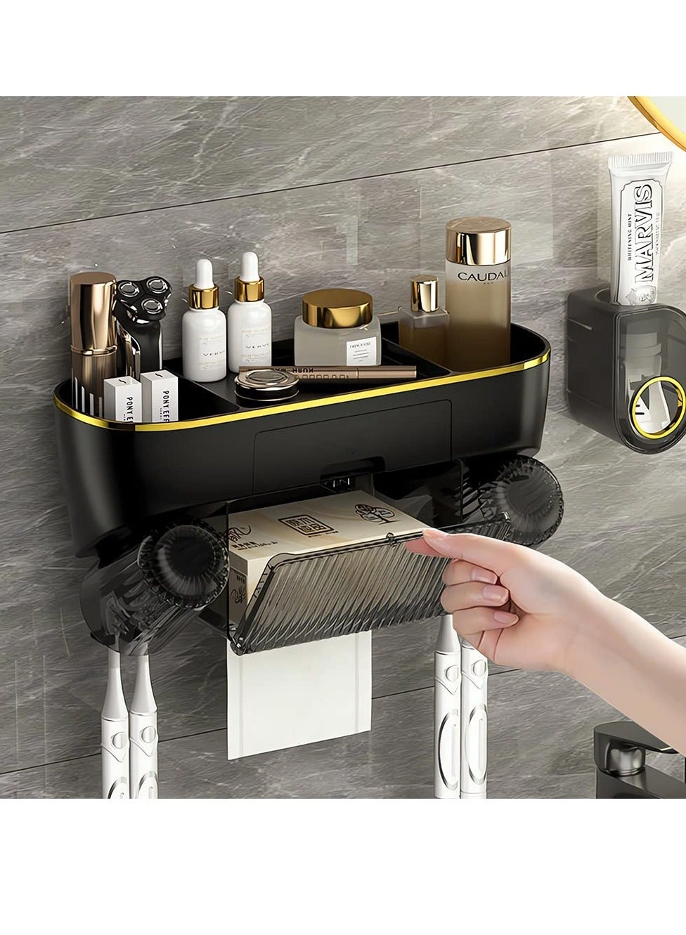 Toothbrush Holder - 4 Wall Mounted