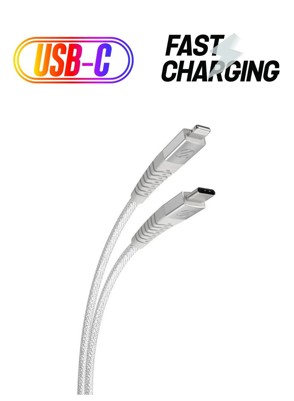 Scosche USB C To Lightning Cable USB-C to Lightning 1.2192m
