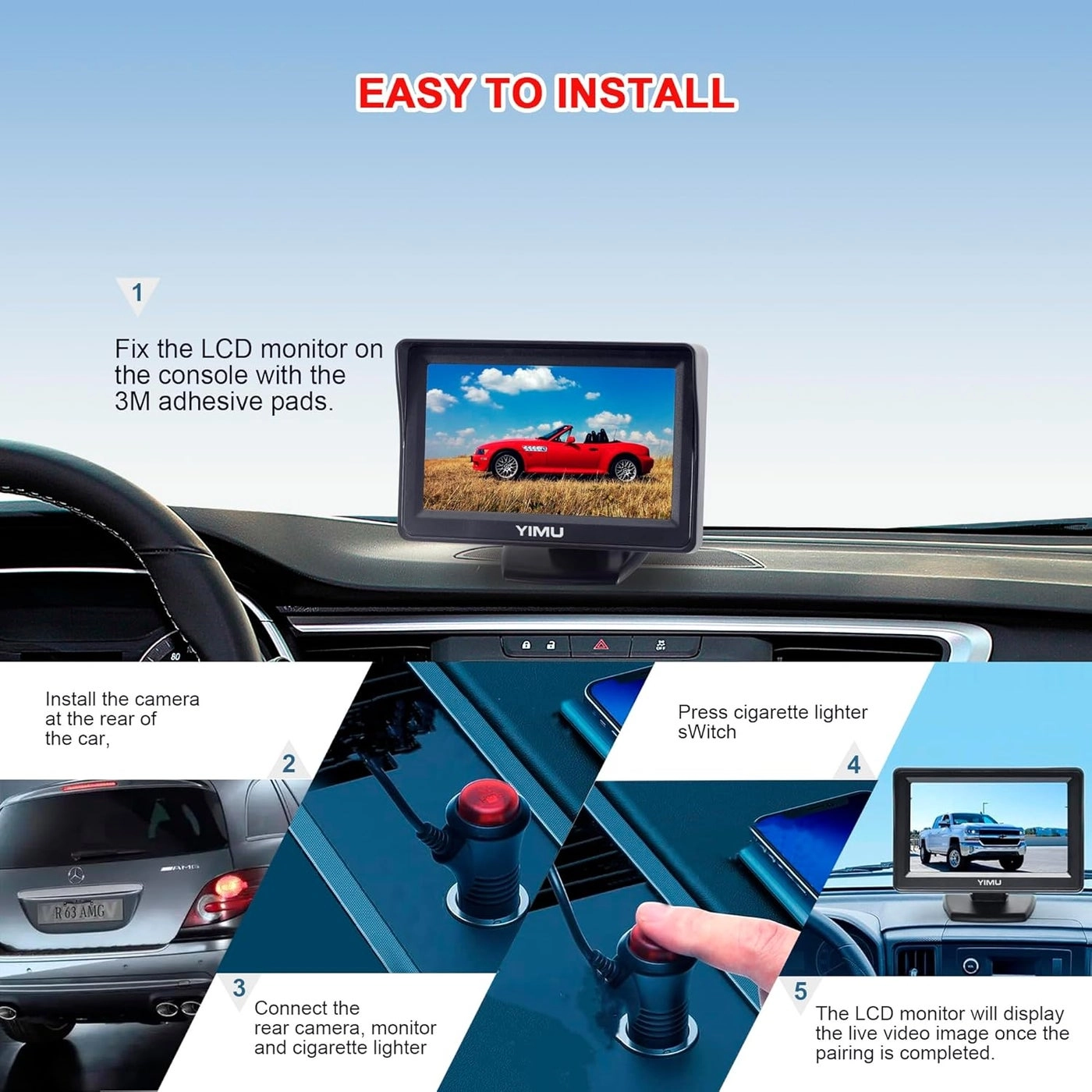 Backup Camera System - Night vision Wired