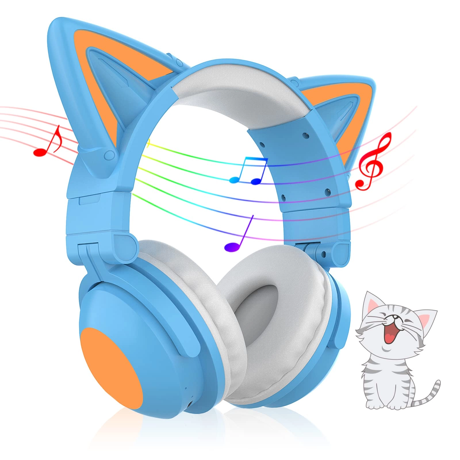 E-Greetshopping Cat Ear Bluetooth Headphones Wireless Headphone