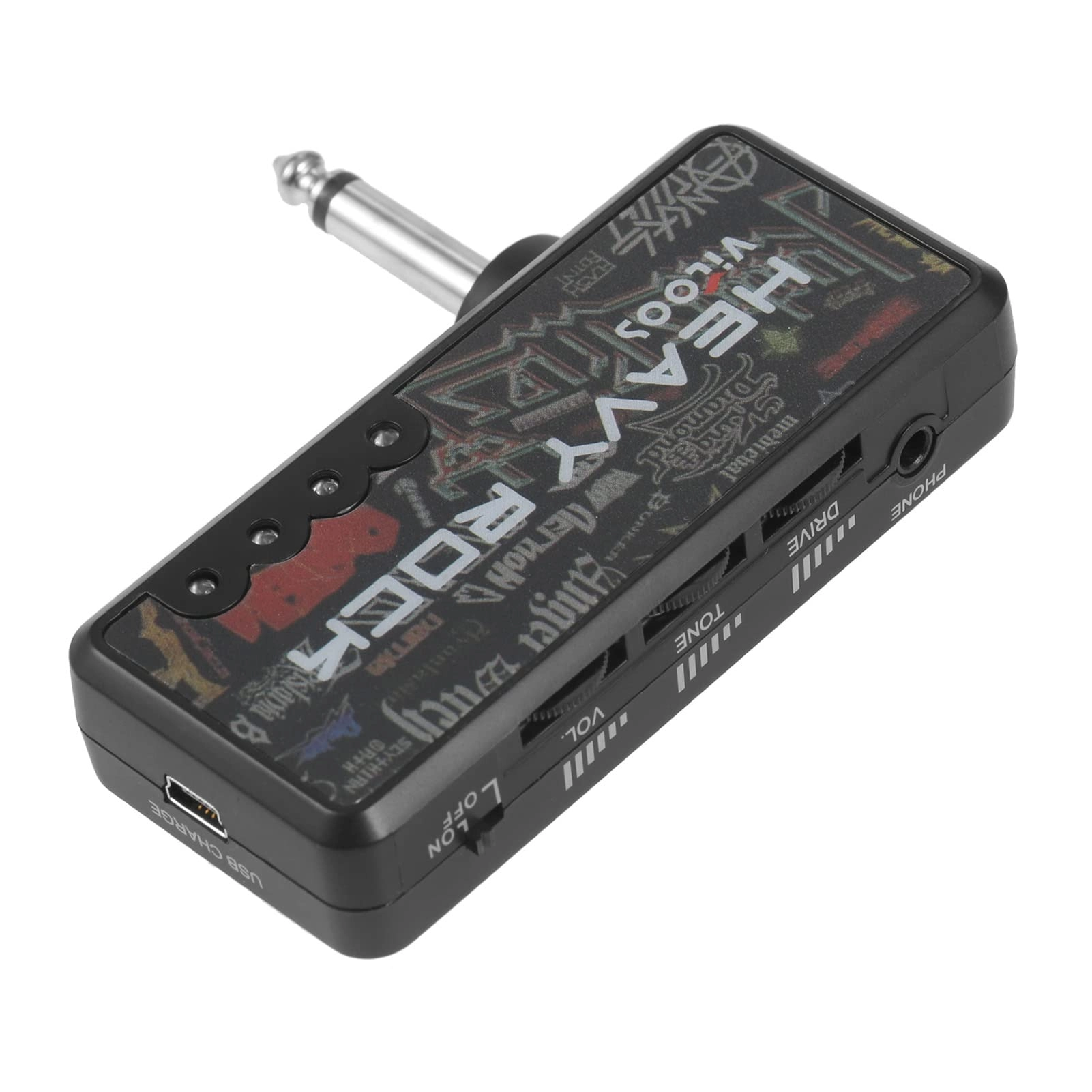 OUNA Guitar Plug Headphone Amp - Compact Portable Built-in Distortion