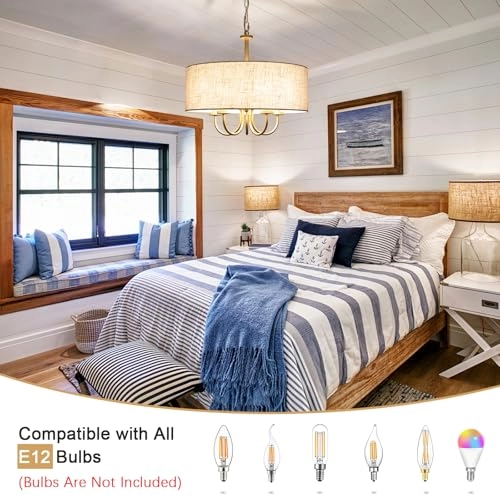 5-Light Drum Pendant Light - 26.37 to 85.43