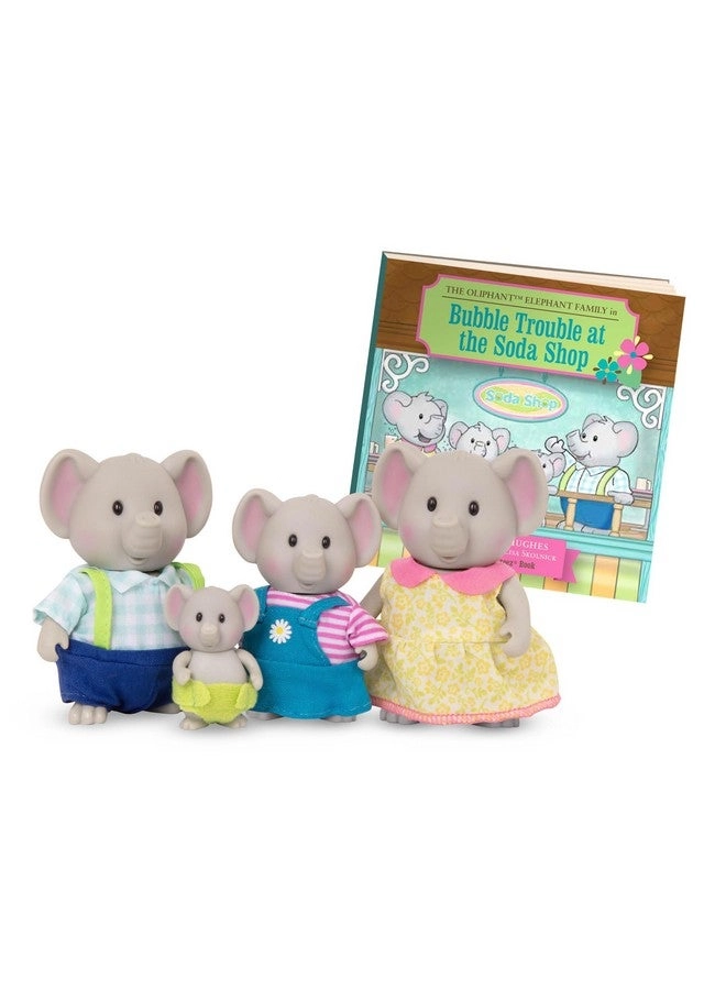 Li'L WOODZEEZ The Oliphant Elephant Family - Collectible Posable Elephant 4 pcs