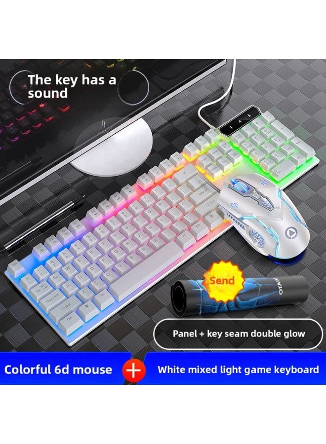 Mechanical Feel Keyboard And Mouse - Wired
