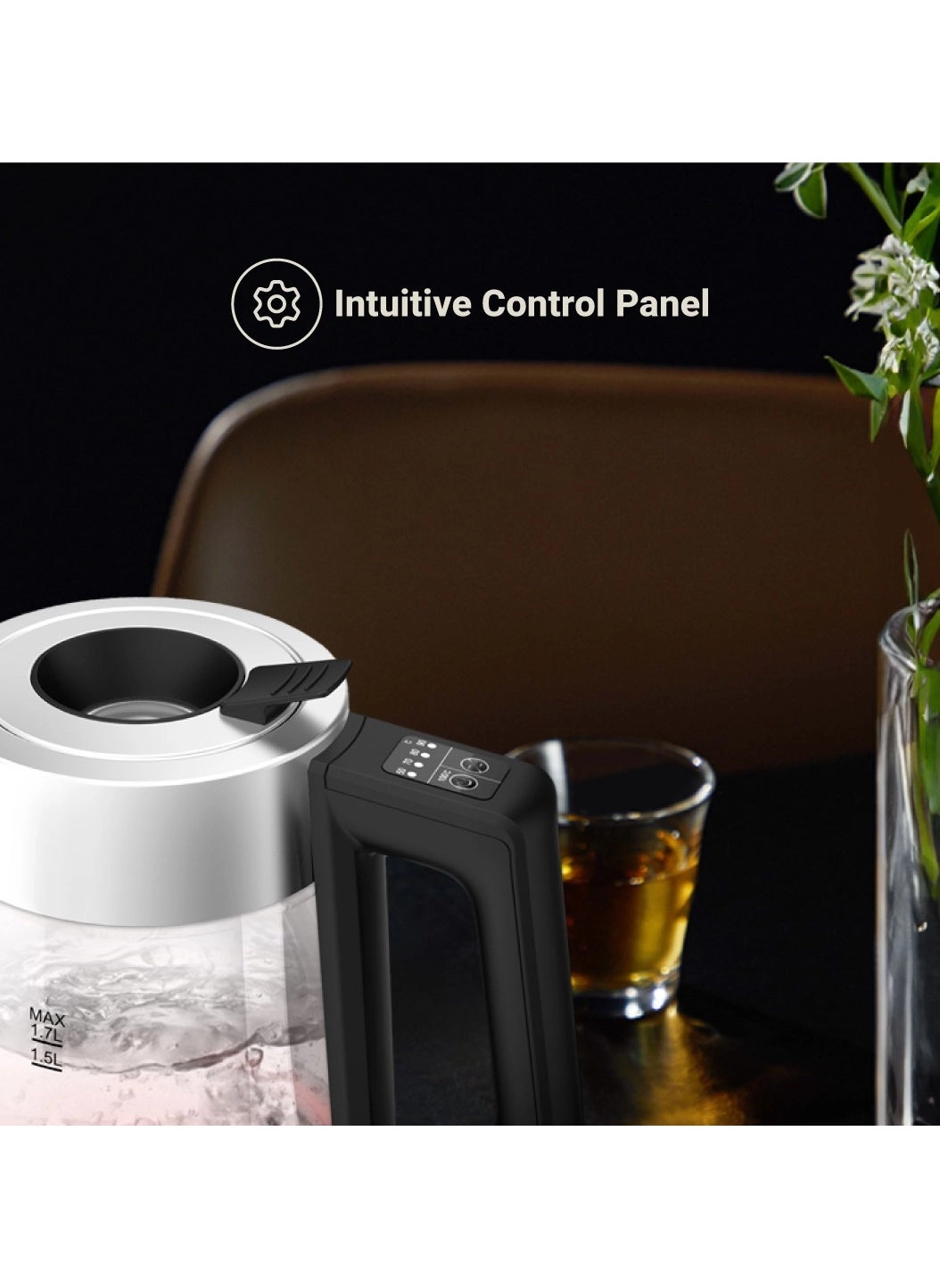 Multi-Temperature Illuminated Glass Kettle LPCFFM0008-BK