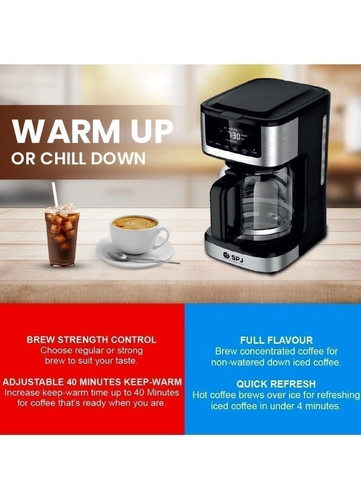 Drip Coffee Maker - Hot & Iced Brew Touch Screen Anti-Drip System