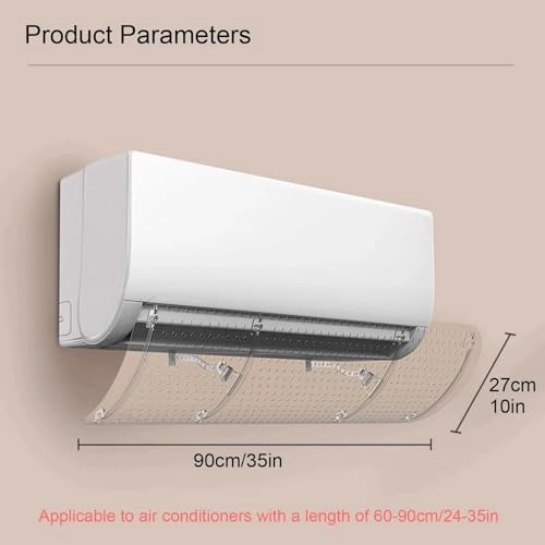 Air Conditioner Deflector - PVC 180° Adjustable