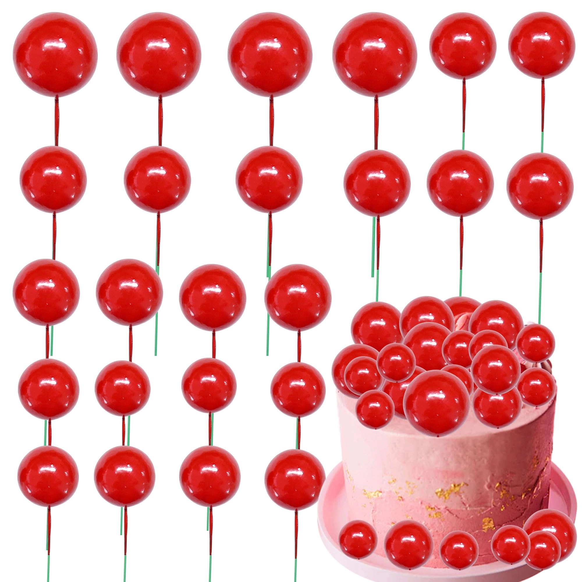 gyufise Mini Balloon Cake Topper - 30Pcs Birthday Valentine's Day