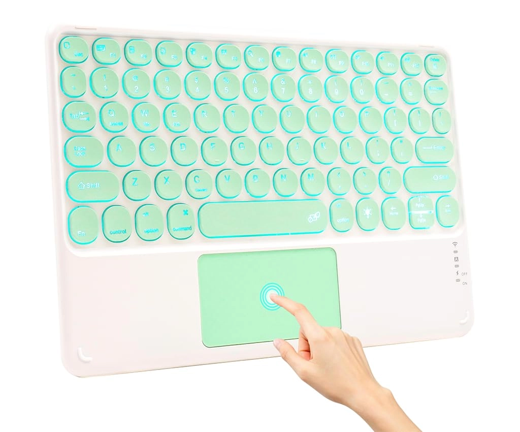 Concept Kart Universal Wireless Bluetooth Keyboard - Touchpad RGB Backlit Silent Keys