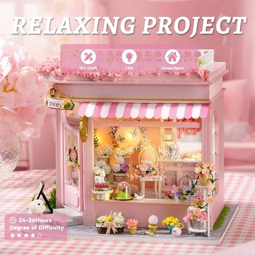 DIY Miniature House Kit - Colourful Flower Shop