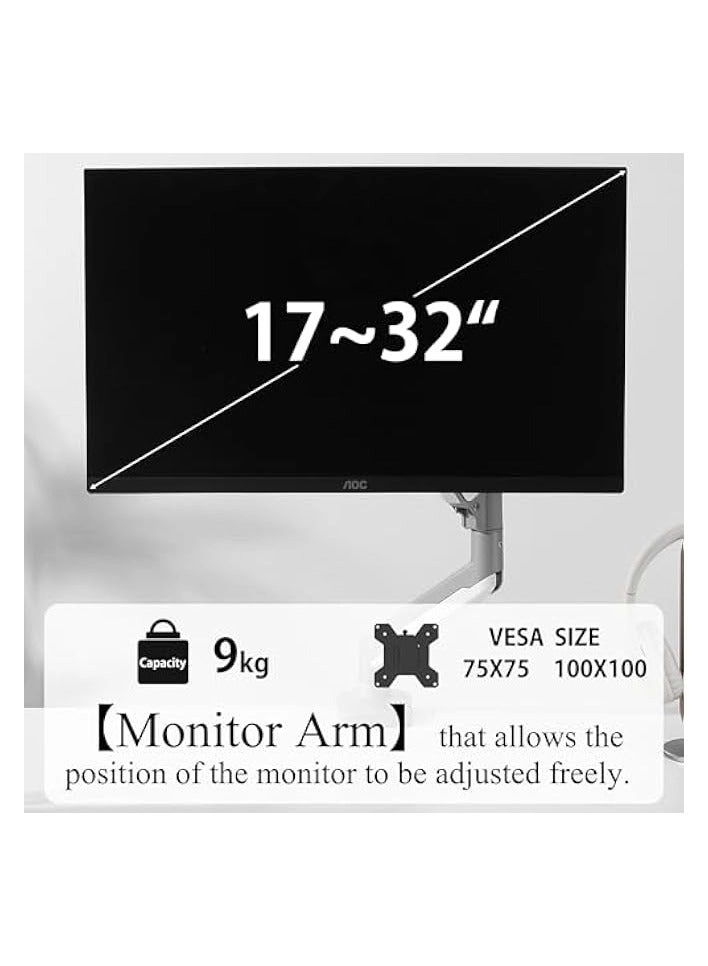 Monitor Mount Arm - Single 20 to 32 inches 75x75mm and 100x100mm
