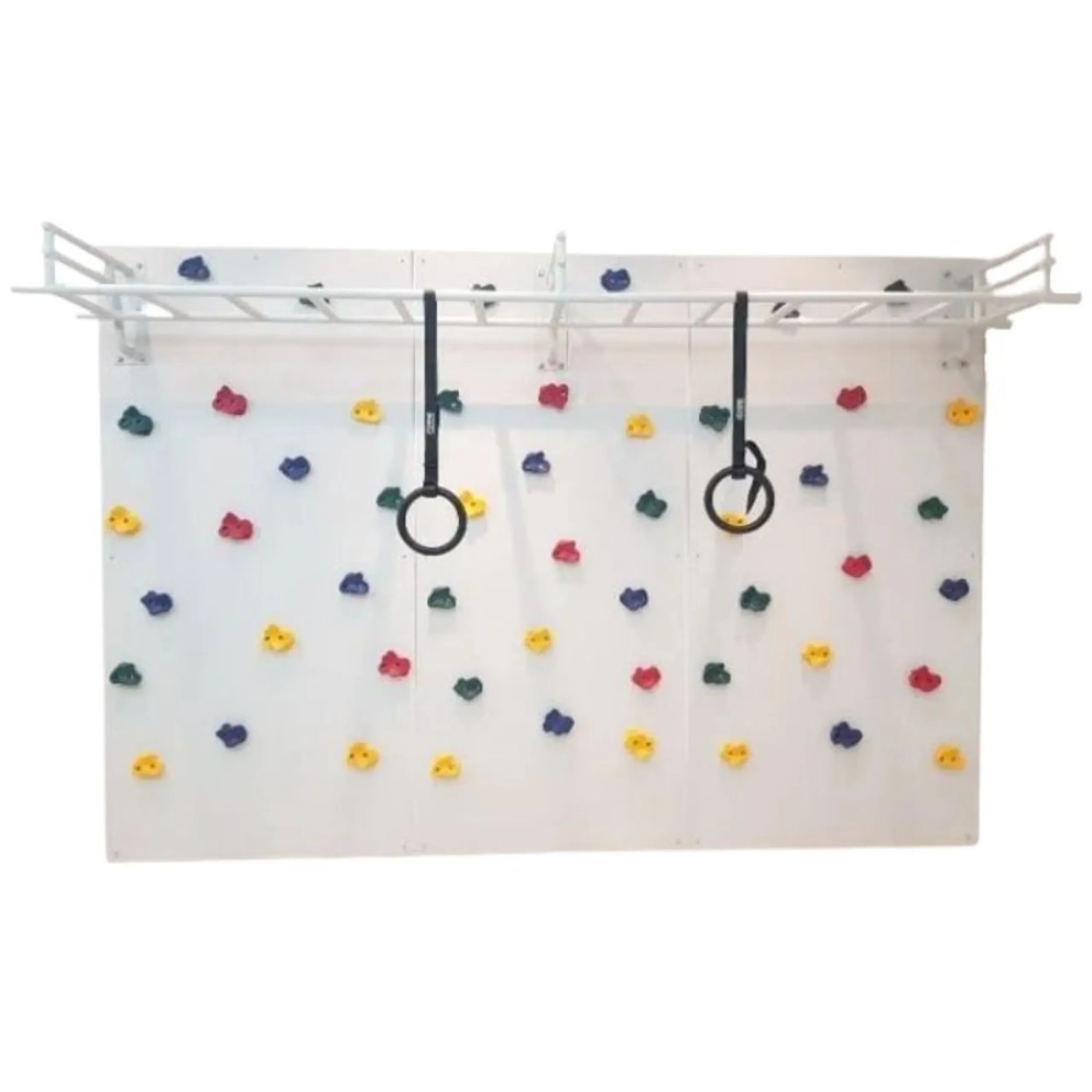 MOONKIDS Rock Face Climbing Wall with Monkey Bars - 240 x 120 cm Suitable for 3 to 9 yrs