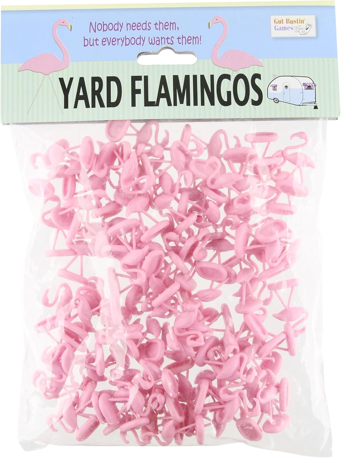 Gut Bustin' Games Yard Flamingo Miniatures - 100 Pink Plastic Ages 14+