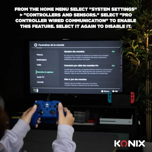 Manette filaire - bleue Switch