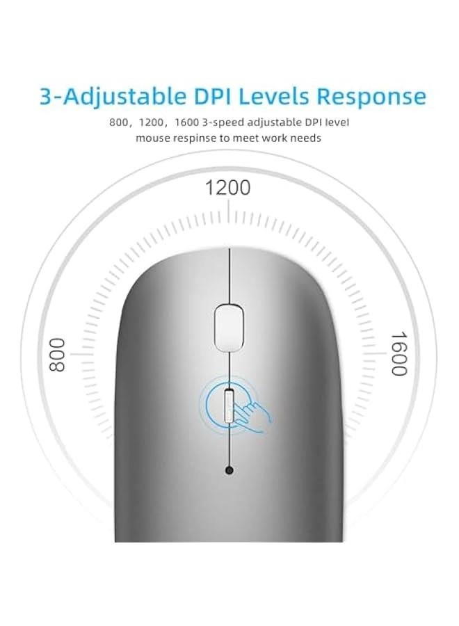 Dual-Mode Silent Cordless Mouse - Wireless