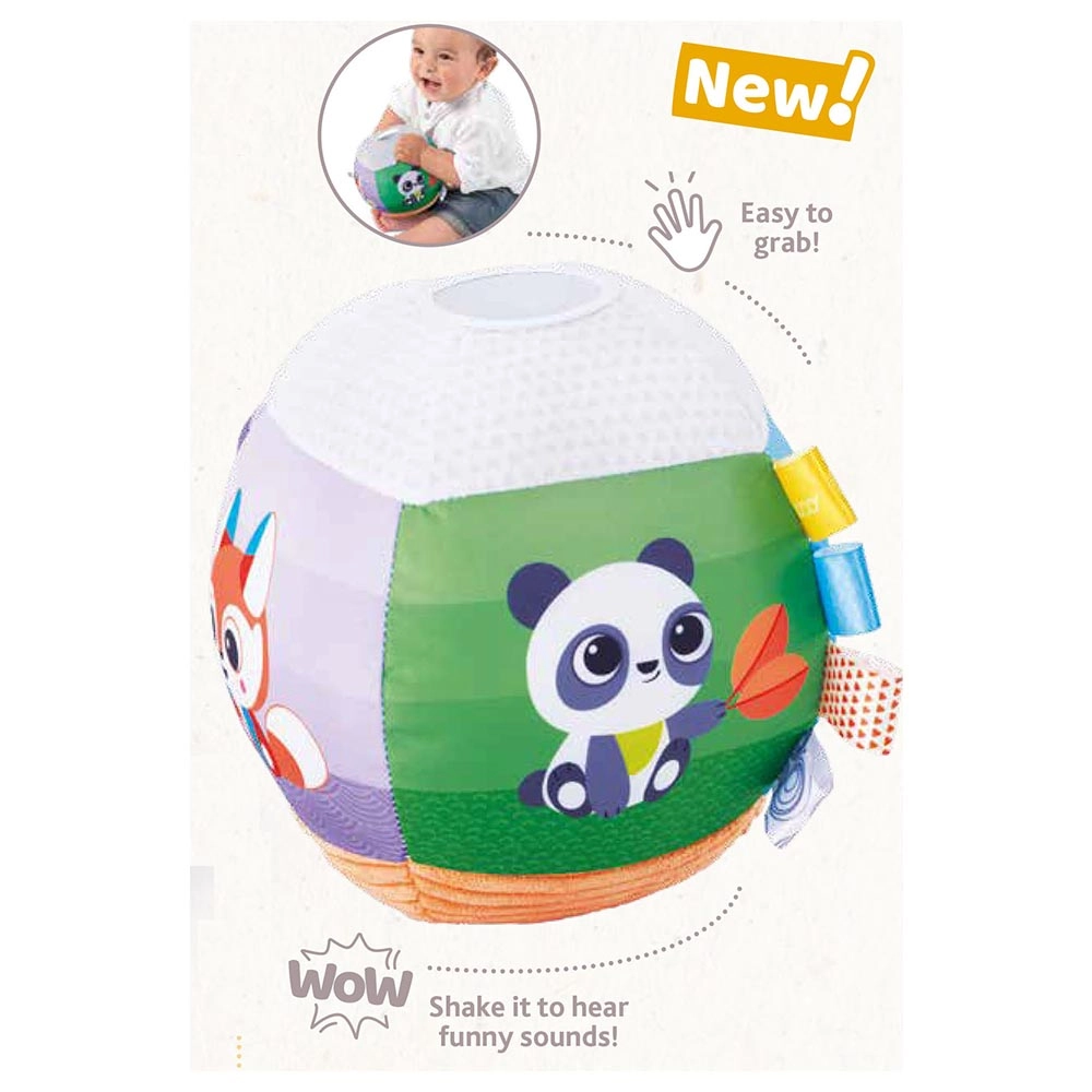 Panda & Chameleon Rattle Ball - Suitable for 3 to 18 months variety of high-quality fabrics