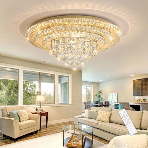 Crystal Chandelier - 2700K 4000K 6000K Dimmable