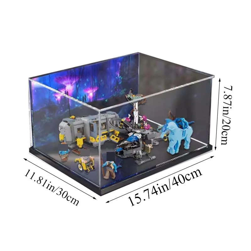 Acrylic Display Case - Acrylic + Wood-Plastic Composite for LEGO 75573