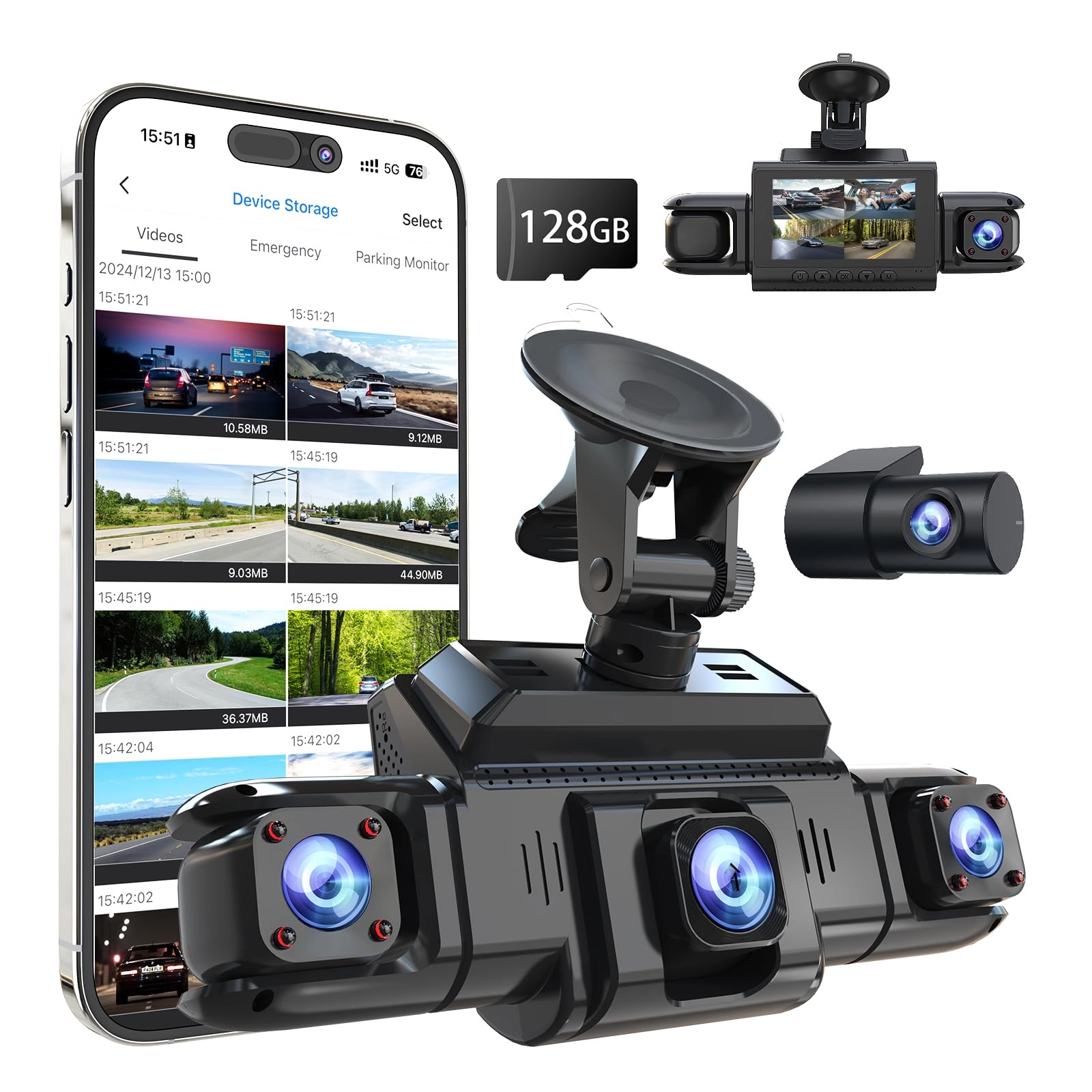 360 View 4 Channel Dash Cam
