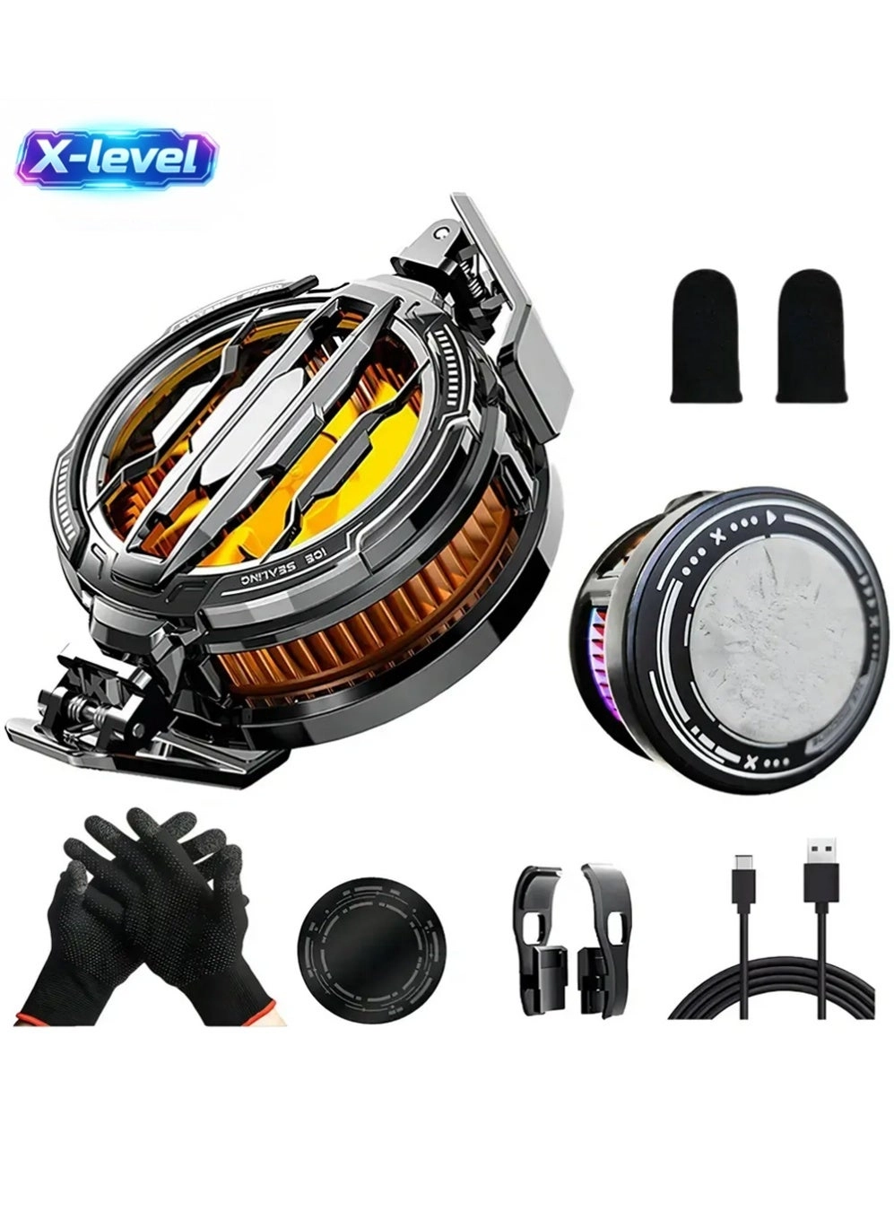 X-level Magnetic Phone Cooler - LX0315 Black+RGB