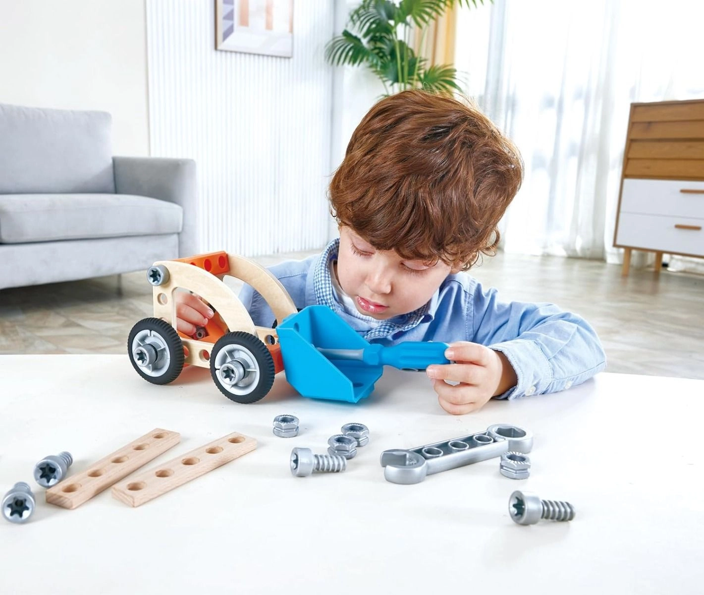 Build 'n' Drive Wooden Car Set - 37pcs