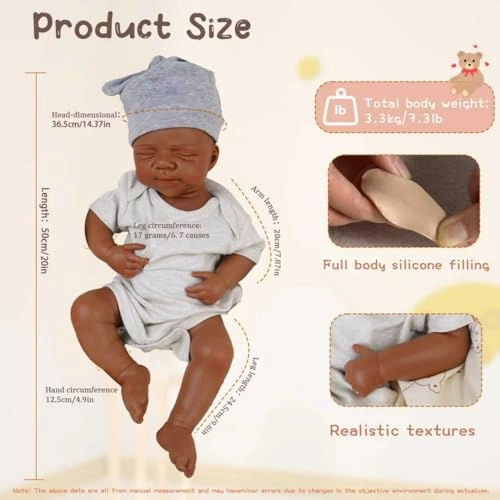 Reborn Baby Doll - 20 Inch Silicone Boy