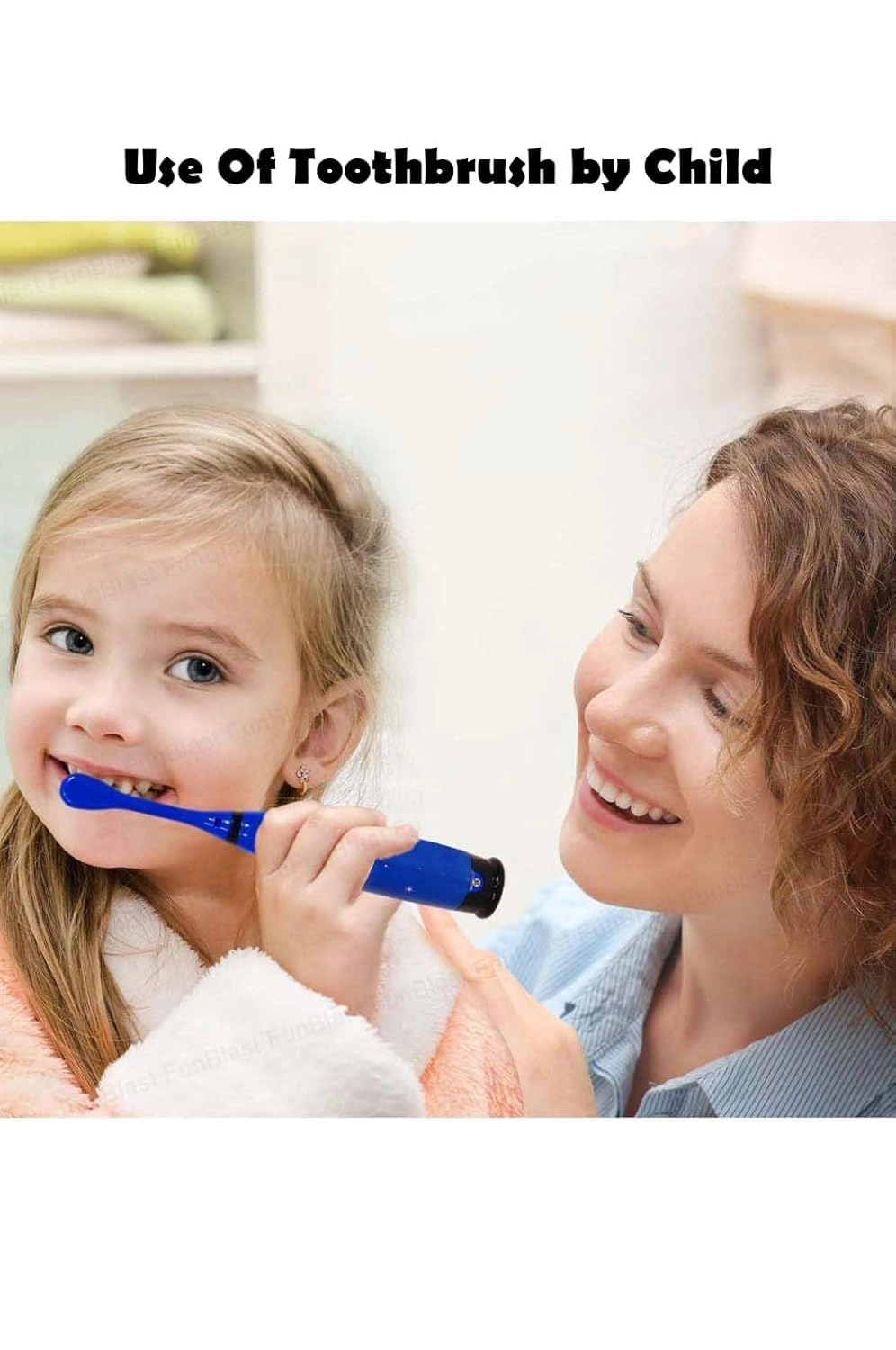 Baby Electric Toothbrush - Sonic Battery-powered Dual Brush Heads