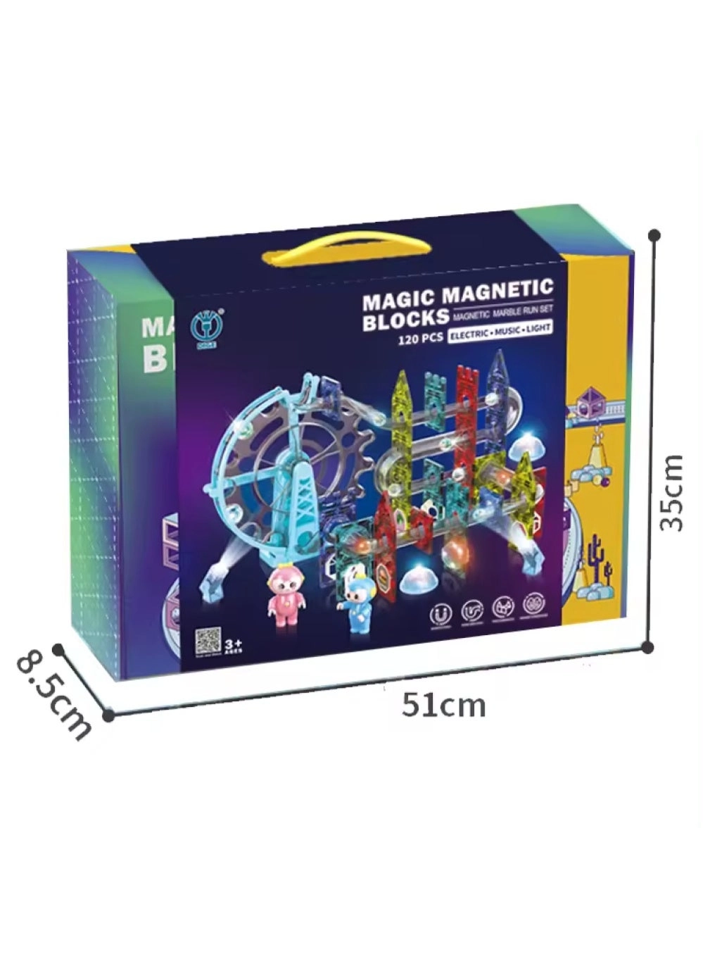 Magnetic Building Blocks - 120 pcs