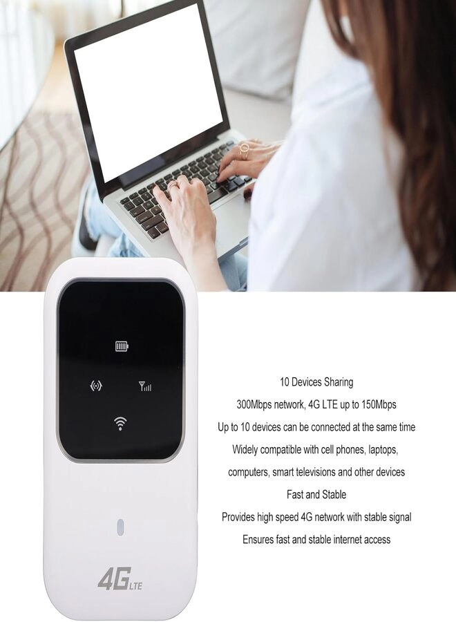 4G LTE Portable WiFi Router - 4G/3G LTE 802.11 b/g/n 300Mbps