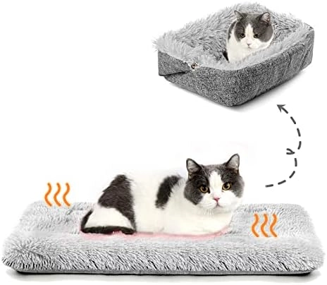 MZA STORES Self Warming Cat Bed - 24 x 18 inch