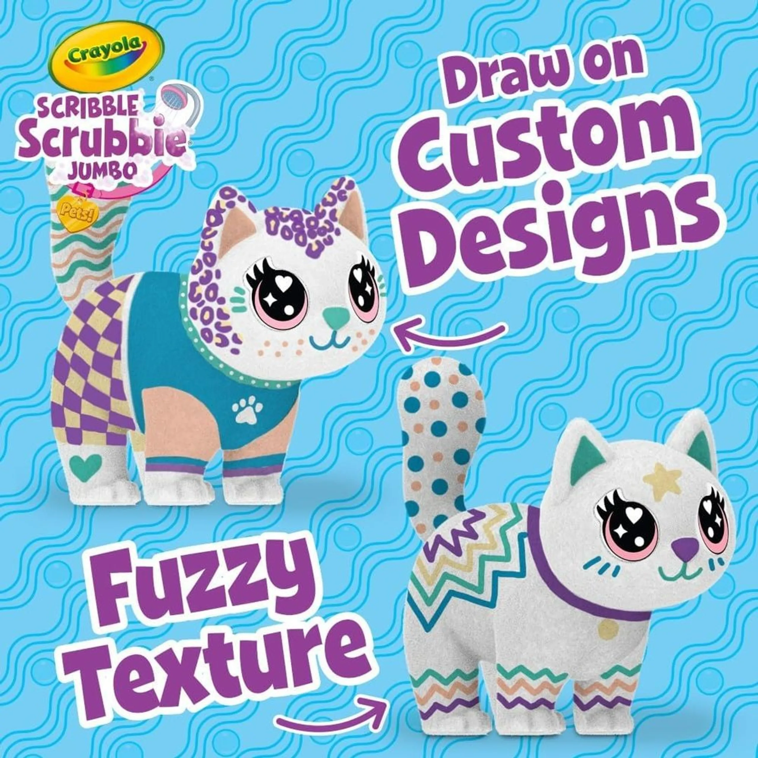 Scribble Scrubbie Jumbo Pets - Jenny 6-inch 5 Washable Markers