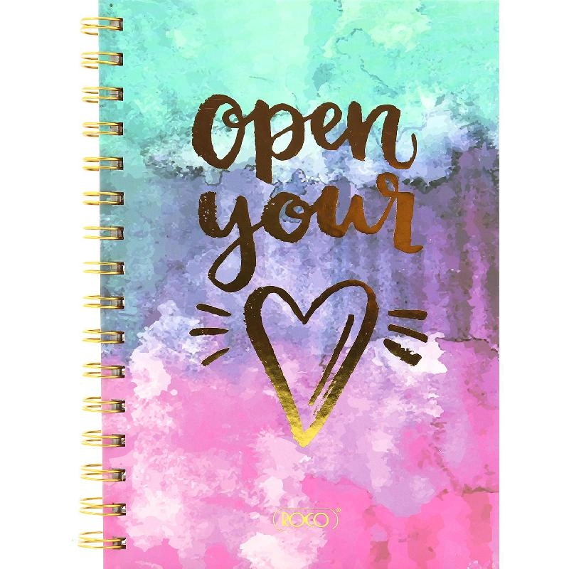 Notebook 19 X 26 cm Spiral - Grid 100 Sheets