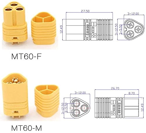 IH-E4BV-ZGBK - 5 Pairs MT60 3.5mm Motor Plug Connector Set