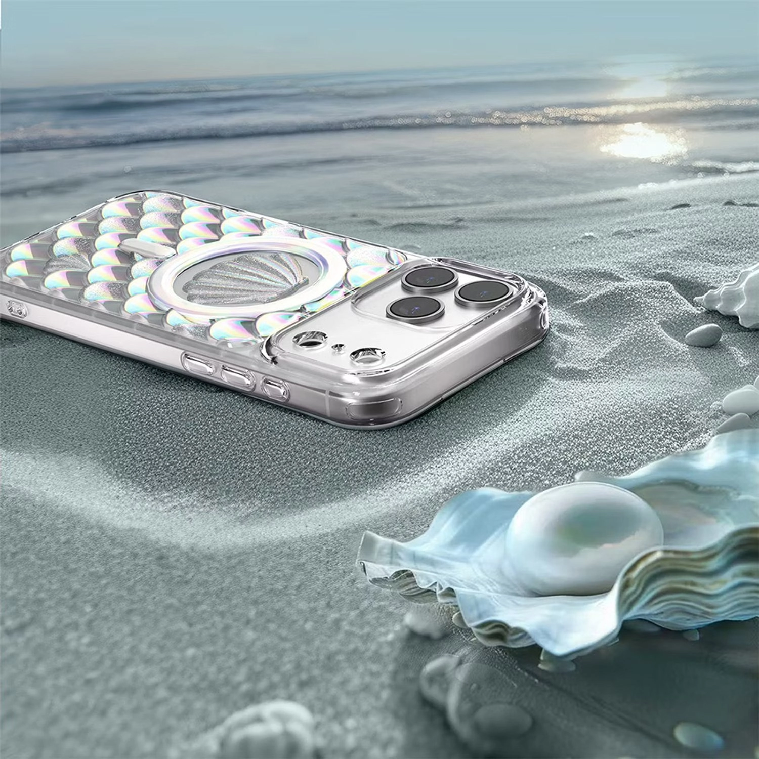 Pearl 3D Ocean Case with MagSafe for iPhone 17 Pro