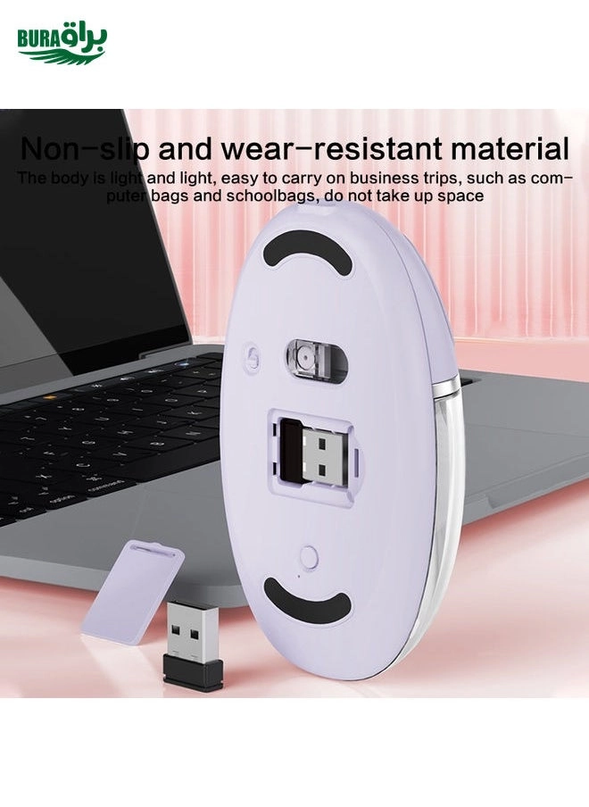 Colorful Transparent Dual Mode Mouse - Wireless