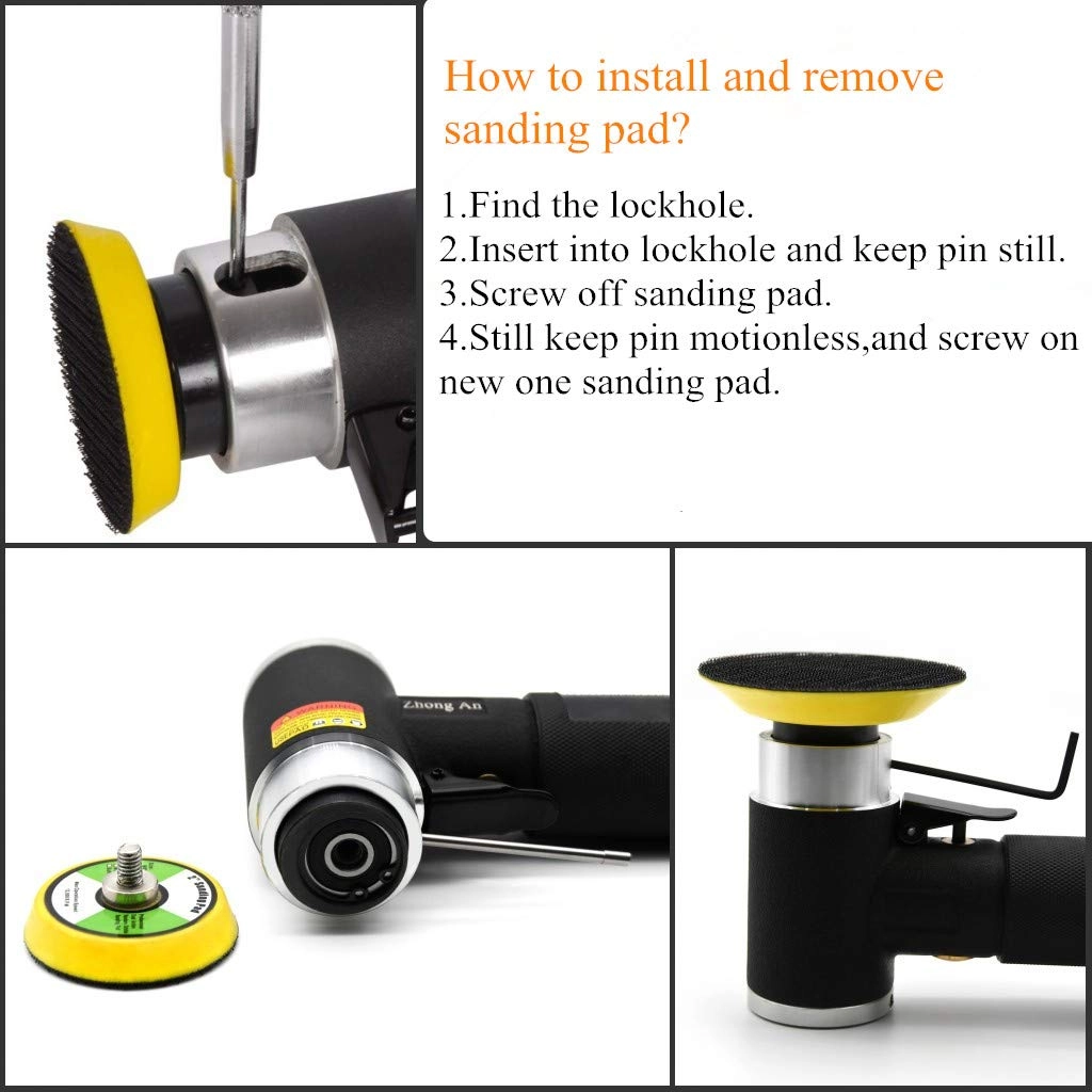 Mini Orbital Sander - 3-inch Dual Action Black