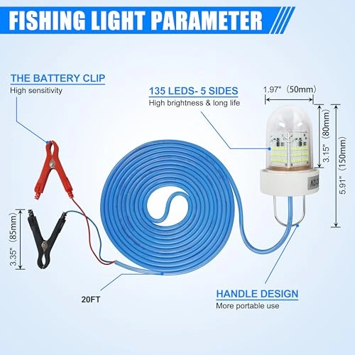 Underwater Fishing Light - 80W 40000 Lumens