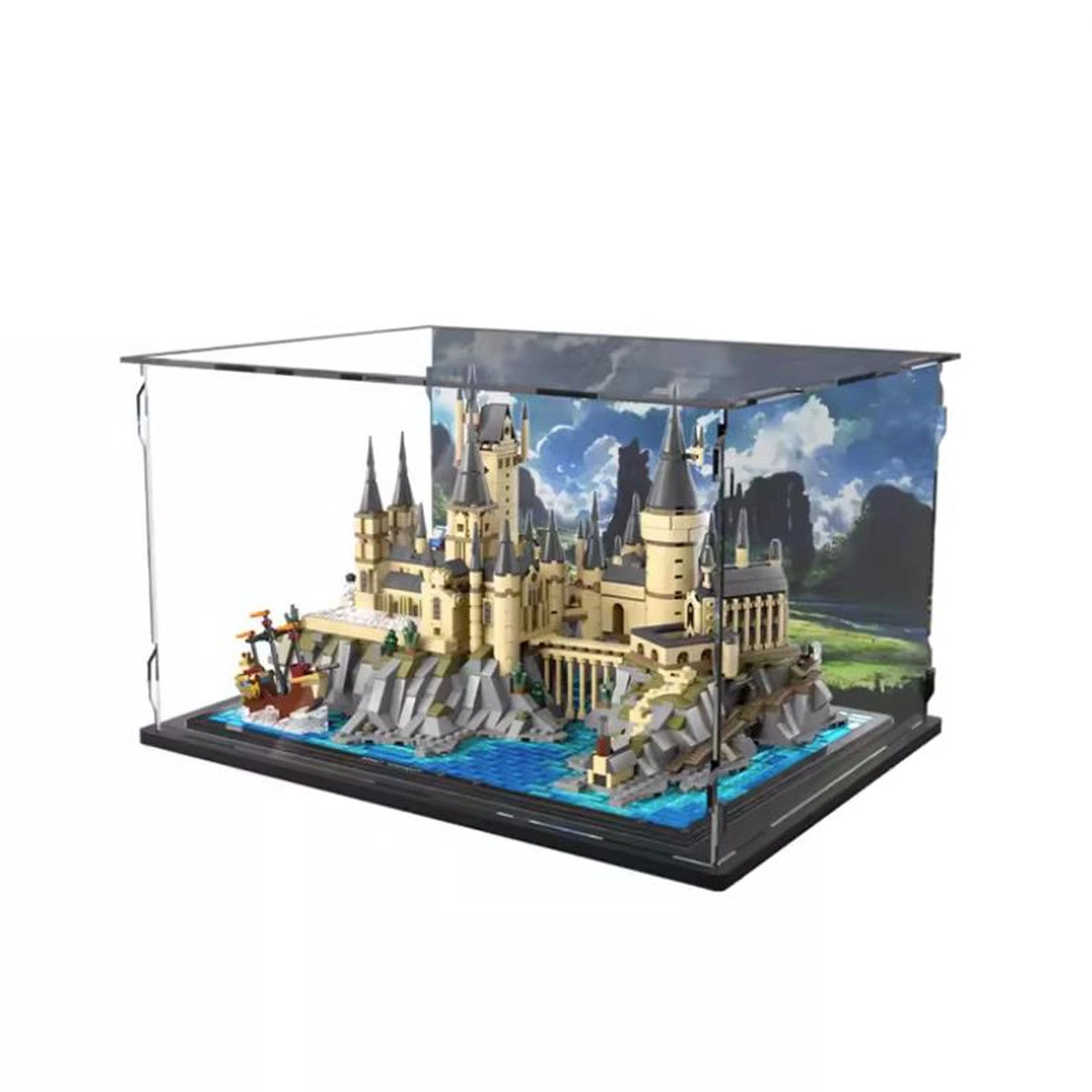 HALFS Acrylic Display Case for 76419 Hogwarts Castle & Courtyard - Clear 39.9L x 30W x 24.9H centimeters