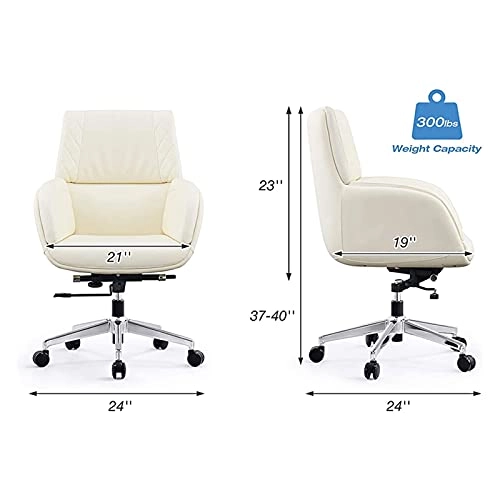Desk Chair - PU Leather Brown High Back