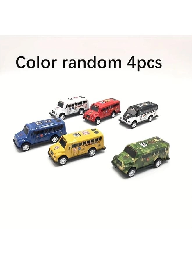 Generic SUV + Hatchback + Taxi + School Bus - 4pcs