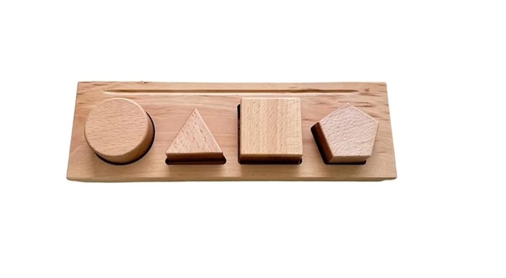 Edu Fun Wooden Shapes Board - Suitable for 12 months and above 6 Pcs